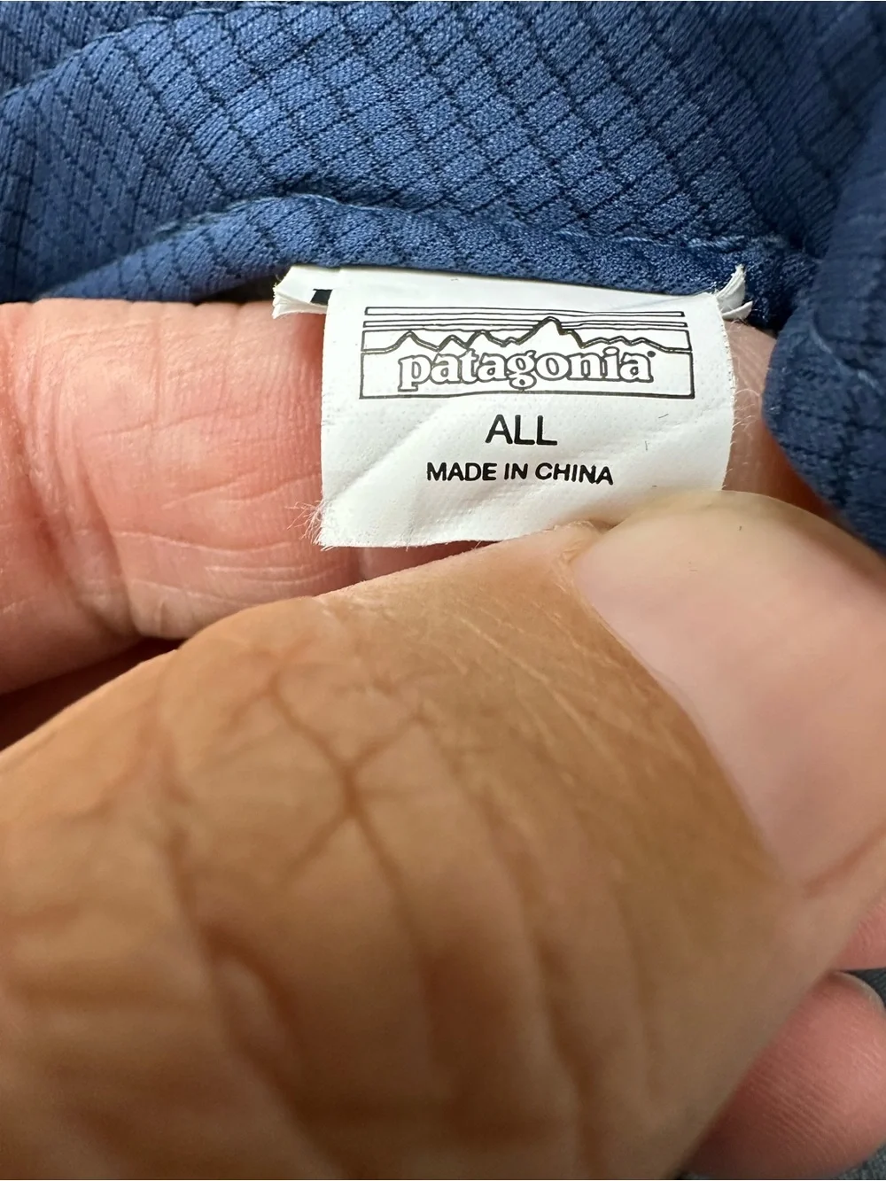Patagonia Kids Trucker Hat with Blue & White Panels